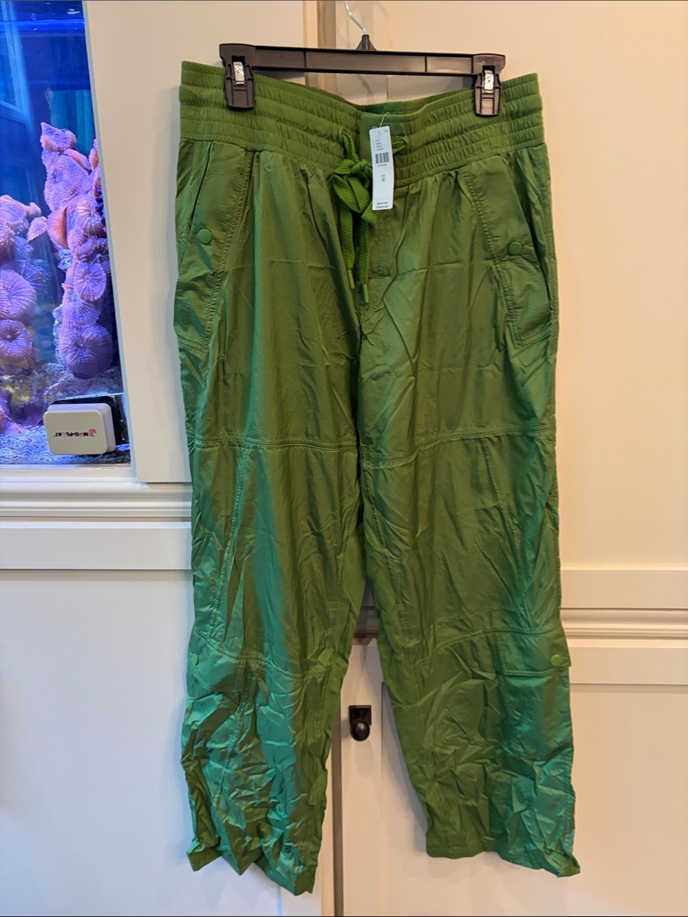Anthropologie Green Drawstring Jogger Pants